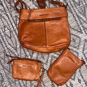 Brand new Marta Ponti Portugal Genuine Leather Bag Set